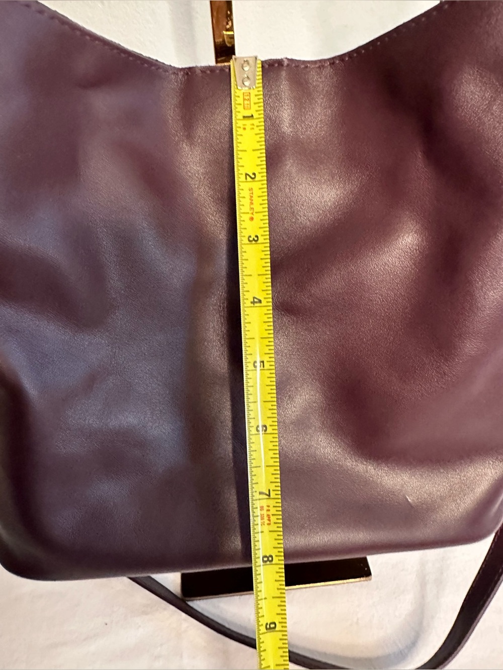 POMPOM LONDON Lambeth Shoulder Hobo Bag in Plum NWOT - Picture 11 of 14